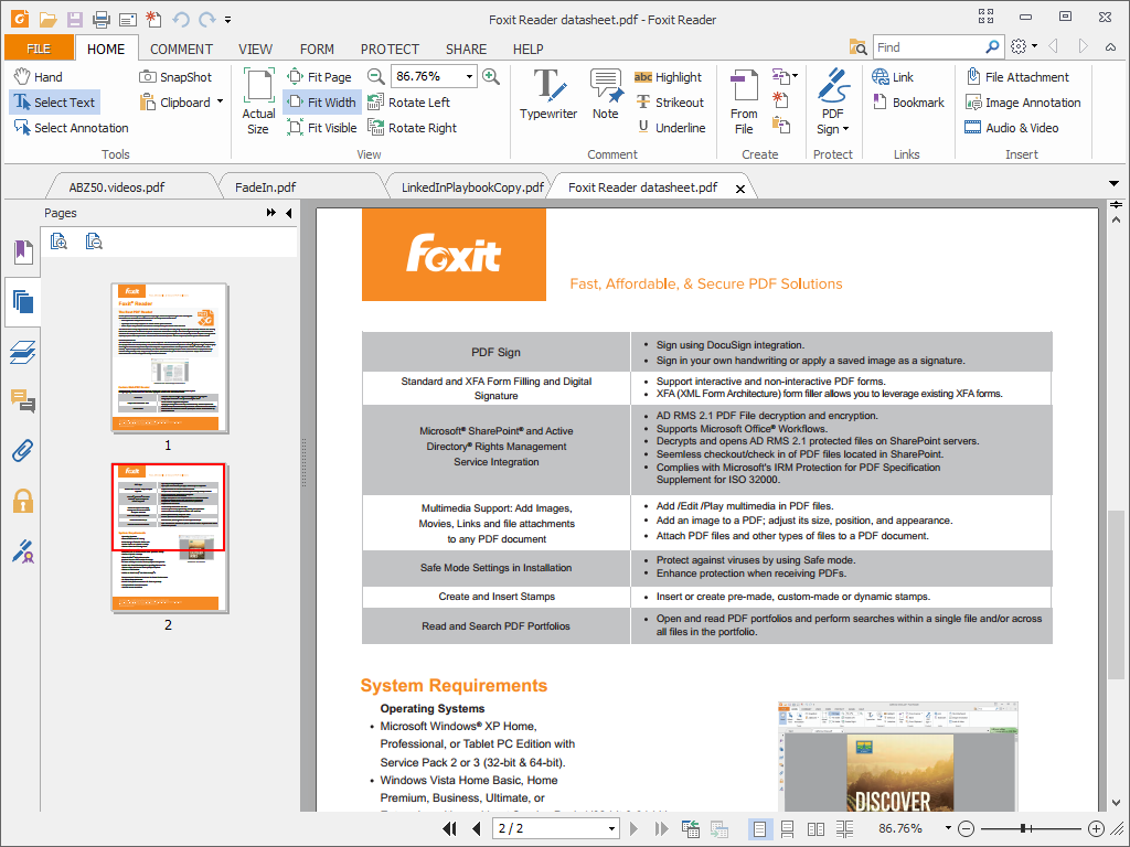 foxit reader free download for windows 7 32 bit
